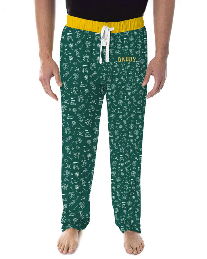Embroidered Matching With Dad Golf Club Bamboo Men's Pajama Set