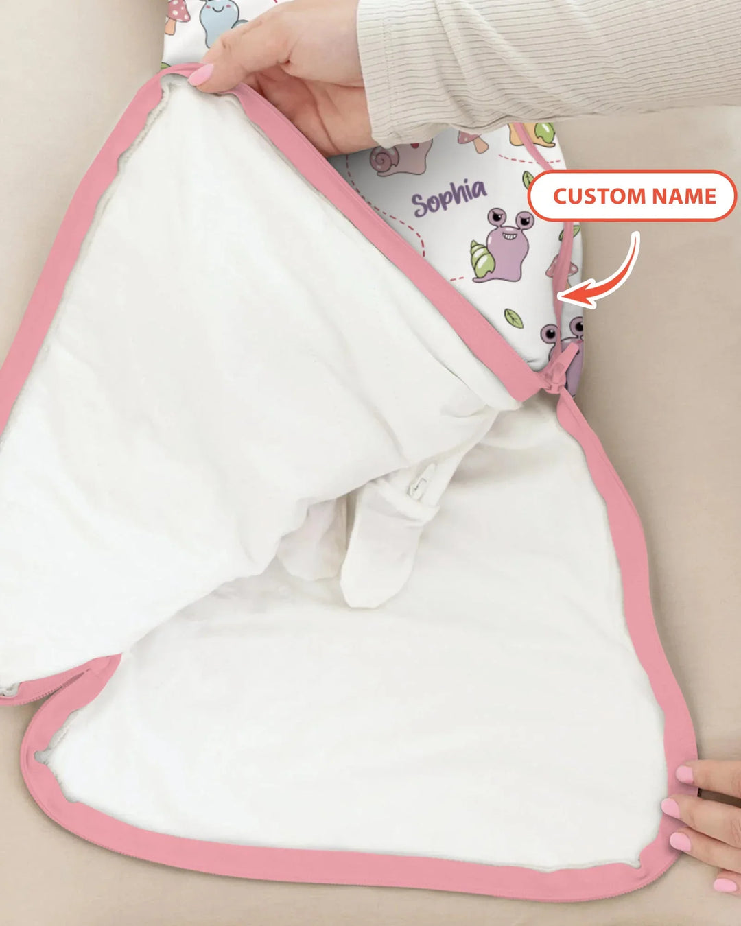 Custom Name Snailed it! Bamboo Sleep Bag