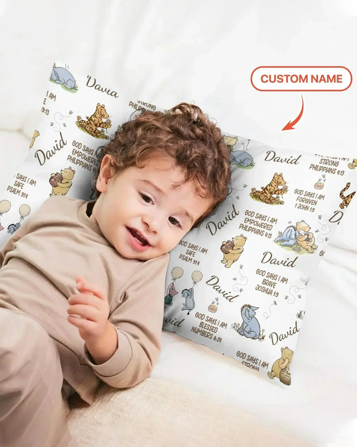 Custom Name God Says I Am Classic Bear Bamboo Pillow Case