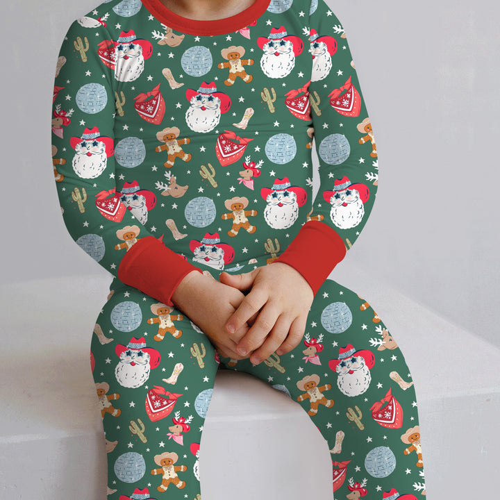 Zweiteiliges Langarm-Pyjama-Set mit Sommerfrüchten