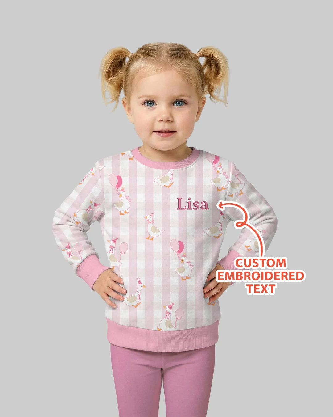 Custom Embroidered Birthday Boy/Girl Baby Bamboo Crewneck Sweatshirt