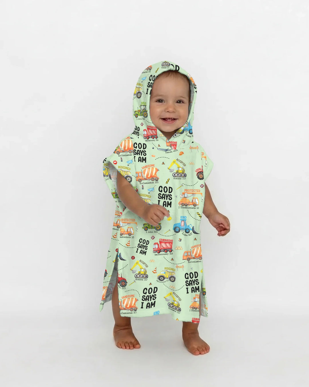 God Says I Am Boy Bamboo Swim Poncho
