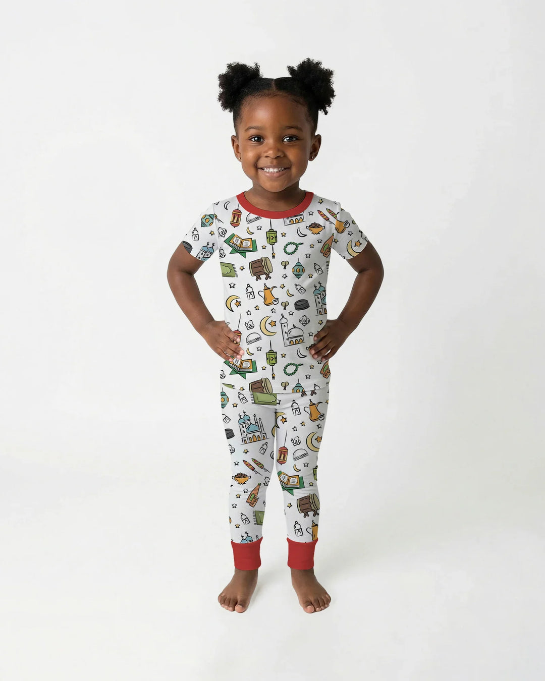 Zweiteiliges, kurzärmliges Pyjama-Set mit Marienkäfern