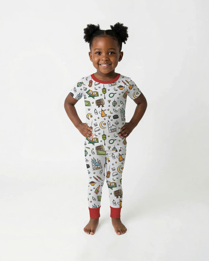 Zweiteiliges, kurzärmliges Pyjama-Set mit Marienkäfern