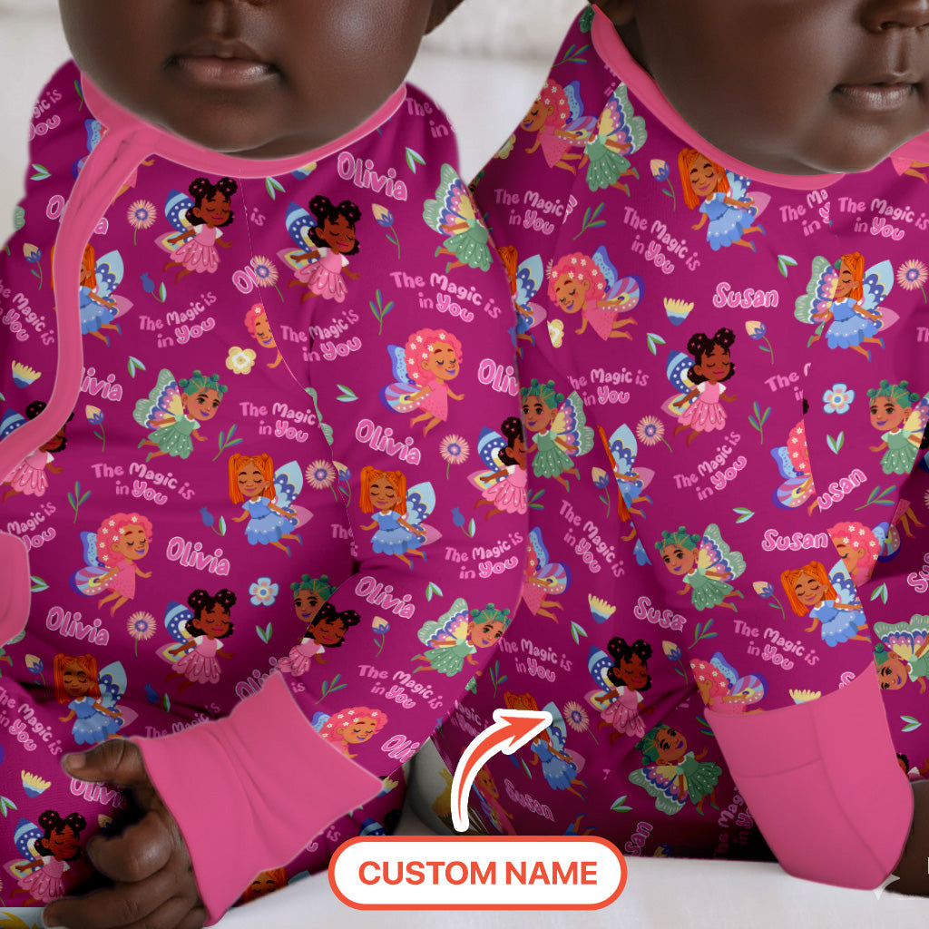 Custom Name Little Garden Fairy Convertible Zippy