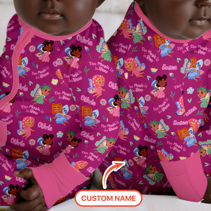 Custom Name Little Garden Fairy Convertible Zippy