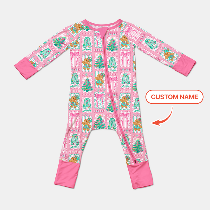 Custom Name "Merry Pink Christmas" Convertible Zippy