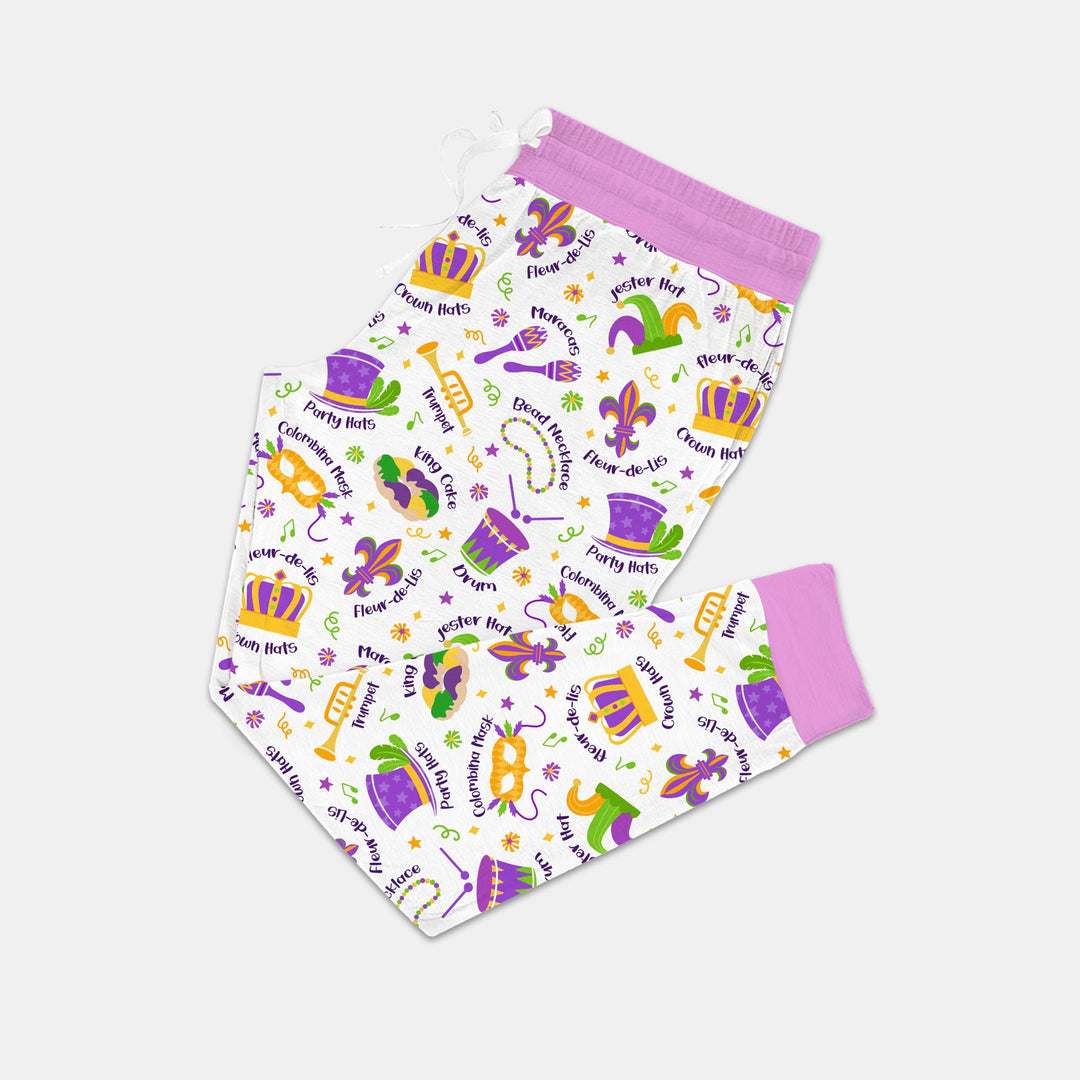 Mardi Gras Family Matching Custom Women Pajama Set
