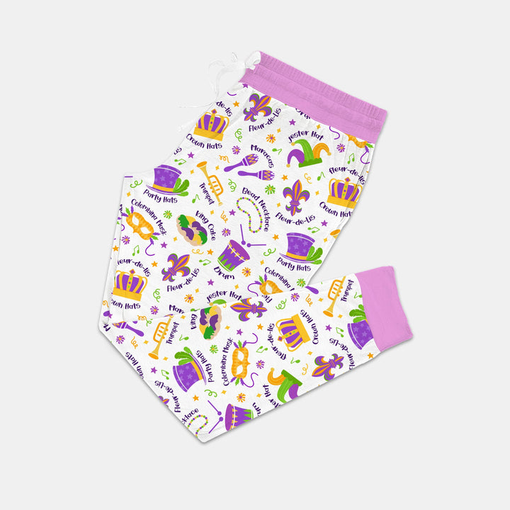 Mardi Gras Family Matching Custom Women Pajama Set