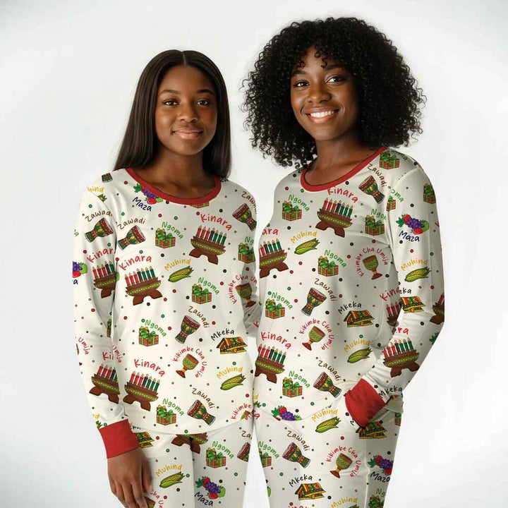 Happy Kwanzaa Family Matching Custom Women Pajama Set