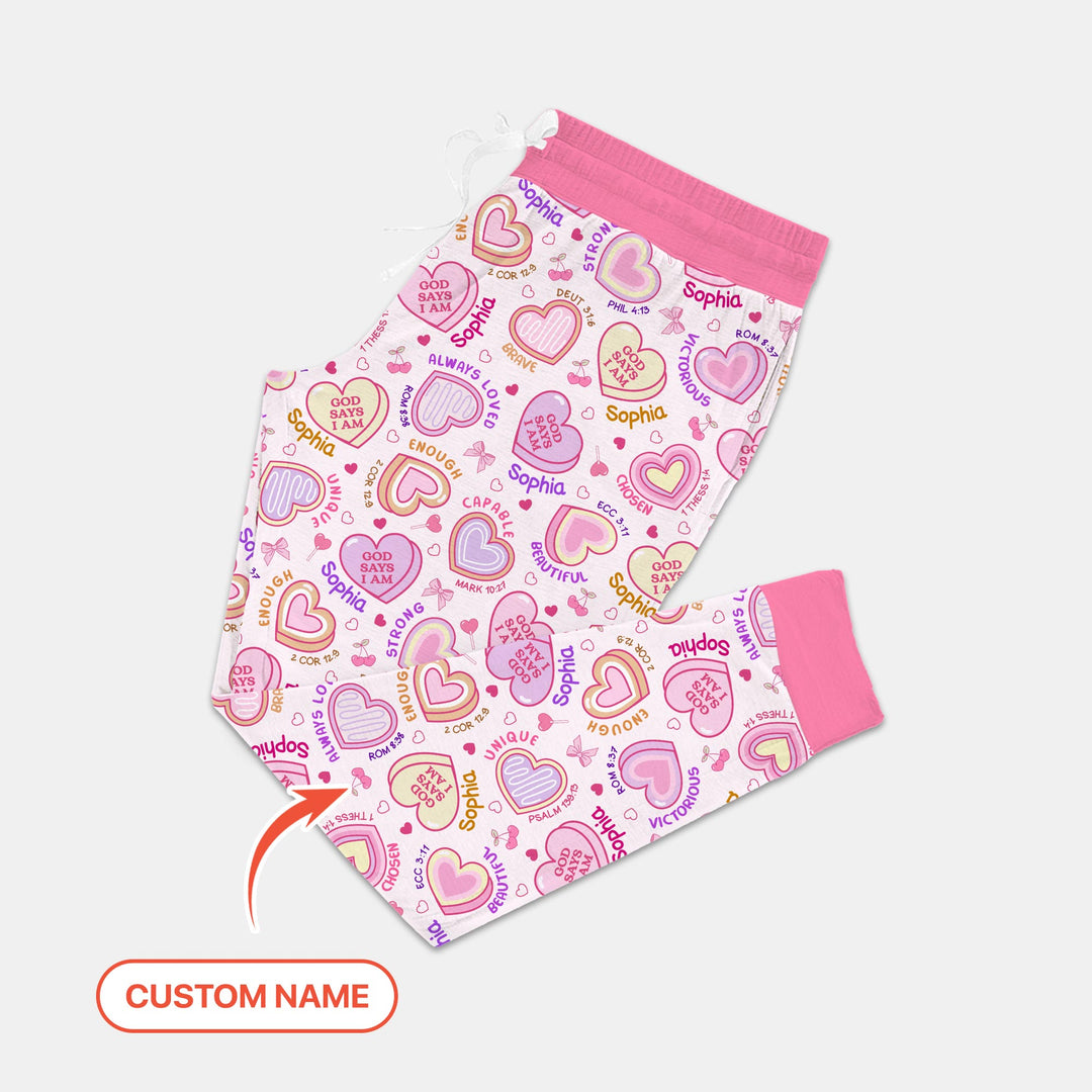 God Says I Am Sweet Heart Matching Mommy & Baby Women Pajama Set