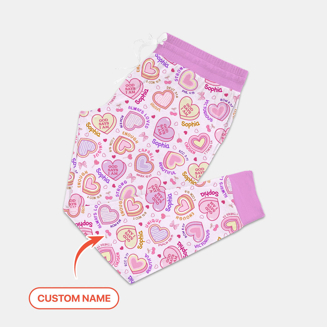 God Says I Am Sweet Heart Matching Mommy & Baby Women Pajama Set