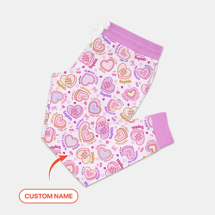 God Says I Am Sweet Heart Matching Mommy & Baby Women Pajama Set