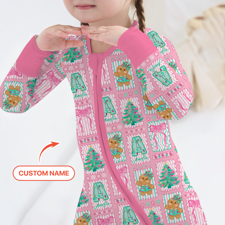 Custom Name "Merry Pink Christmas" Convertible Zippy