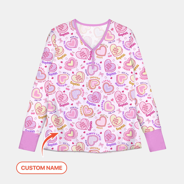 God Says I Am Sweet Heart Matching Mommy & Baby Women Pajama Set