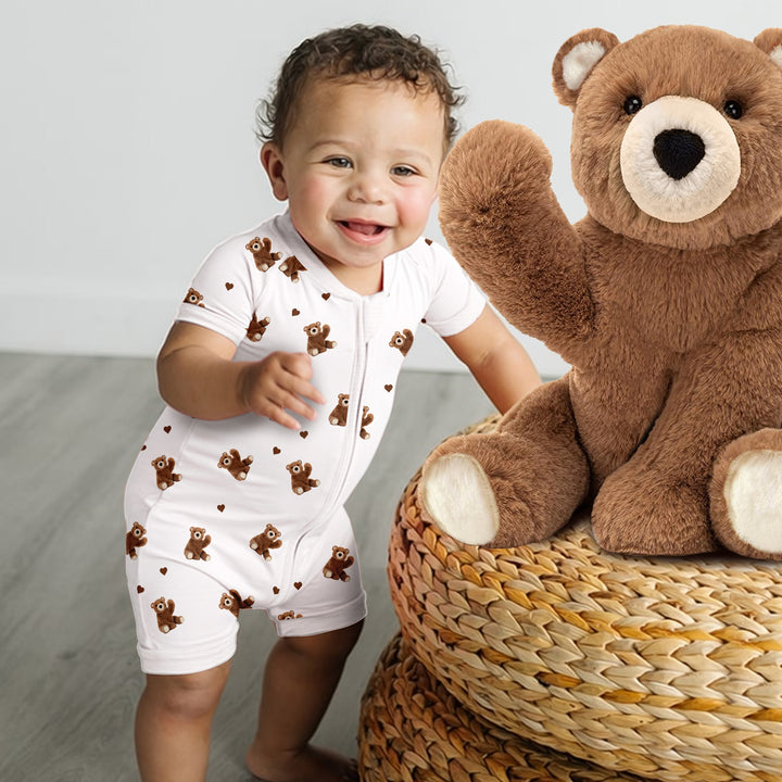 Wally Teddy Bear Bamboo Shorty Zippy