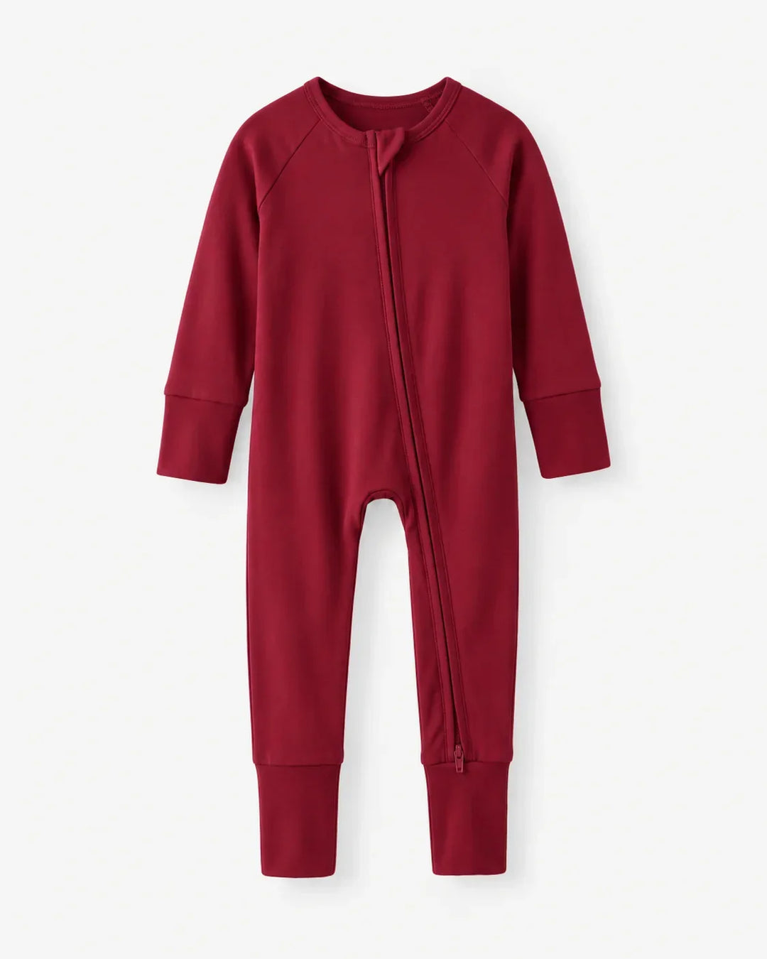 Red Bamboo Convertible Zippered Romper