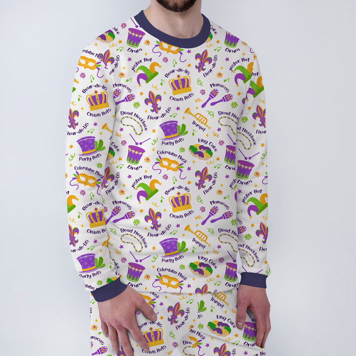 Mardi Gras Family Matching Men's Pajama Set