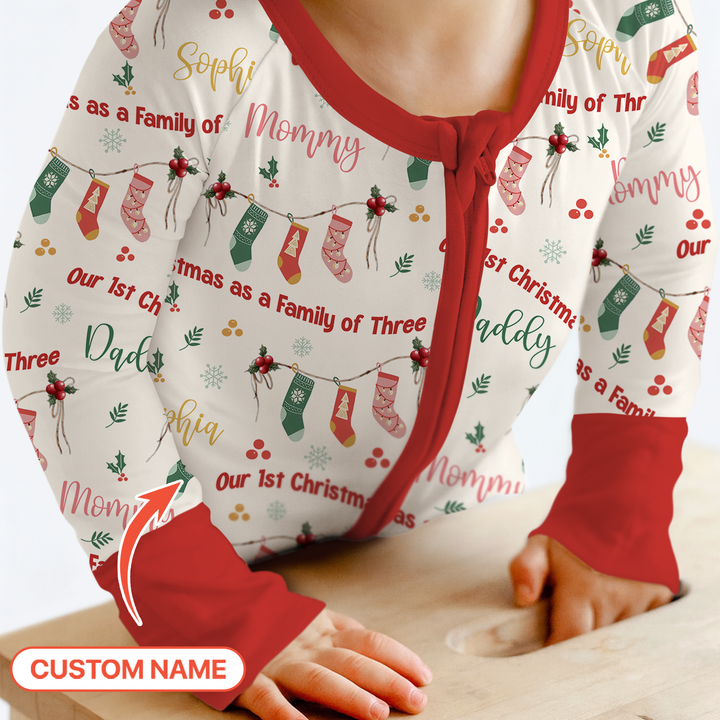 Custom Name Family Christmas Stockings Convertible Zippy