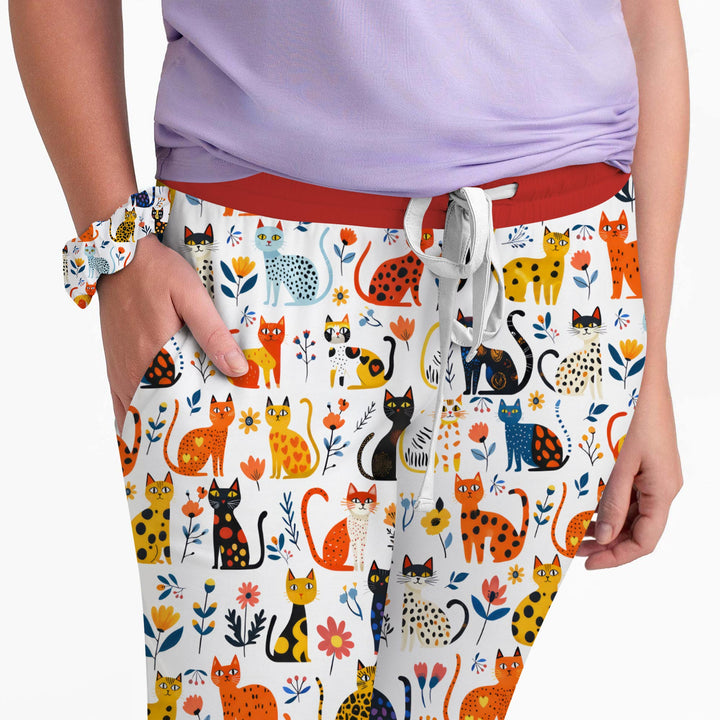 Whimsy Woodland Cats Women Pajama Set