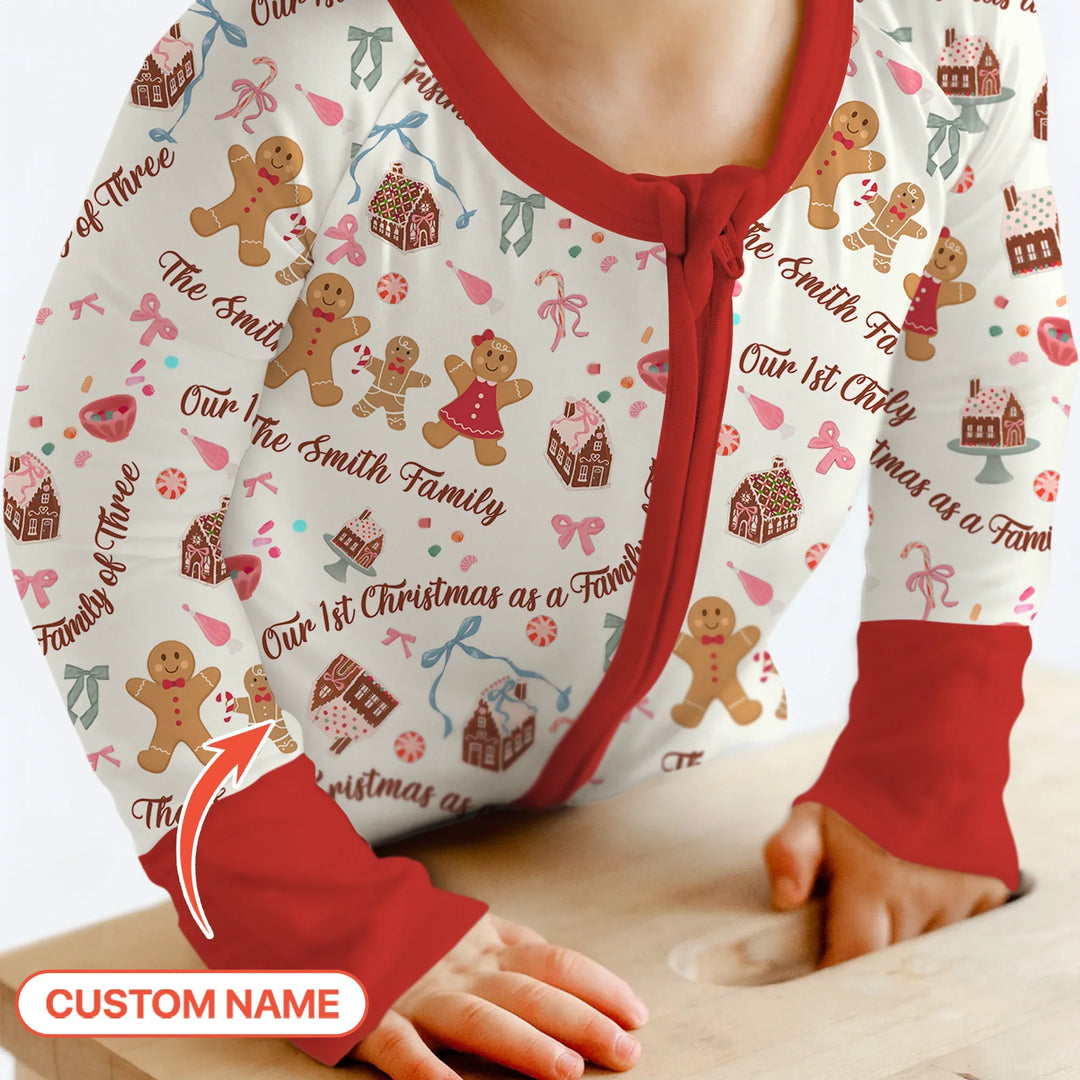Custom Name Family Gingerbread Convertible Zippy