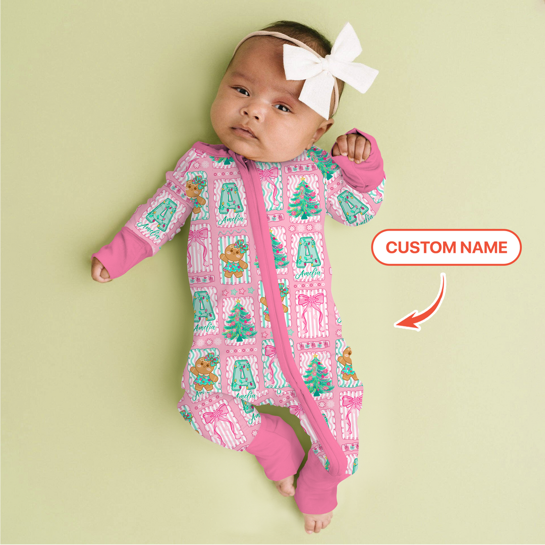 Custom Name "Merry Pink Christmas" Convertible Zippy