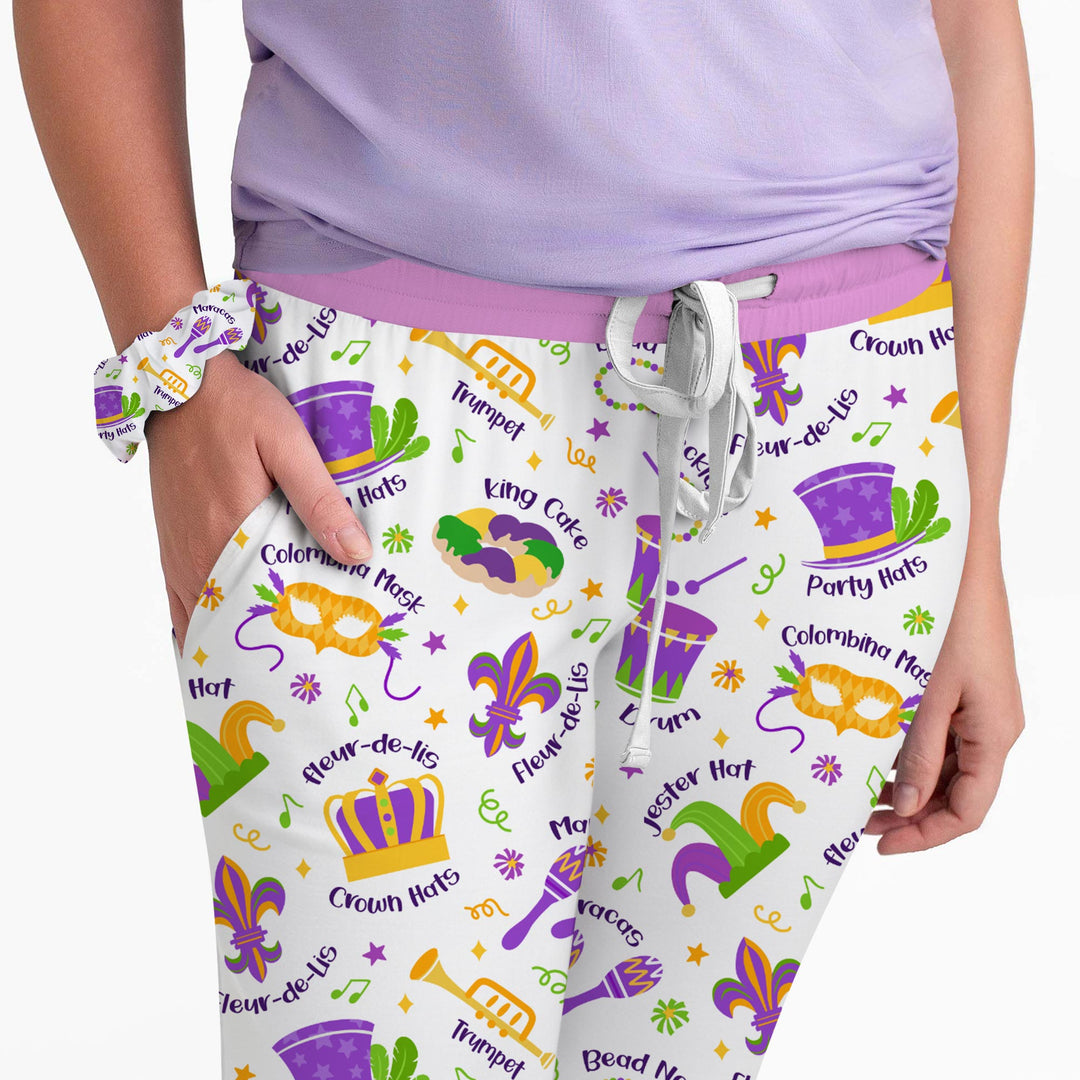 Mardi Gras Family Matching Custom Women Pajama Set