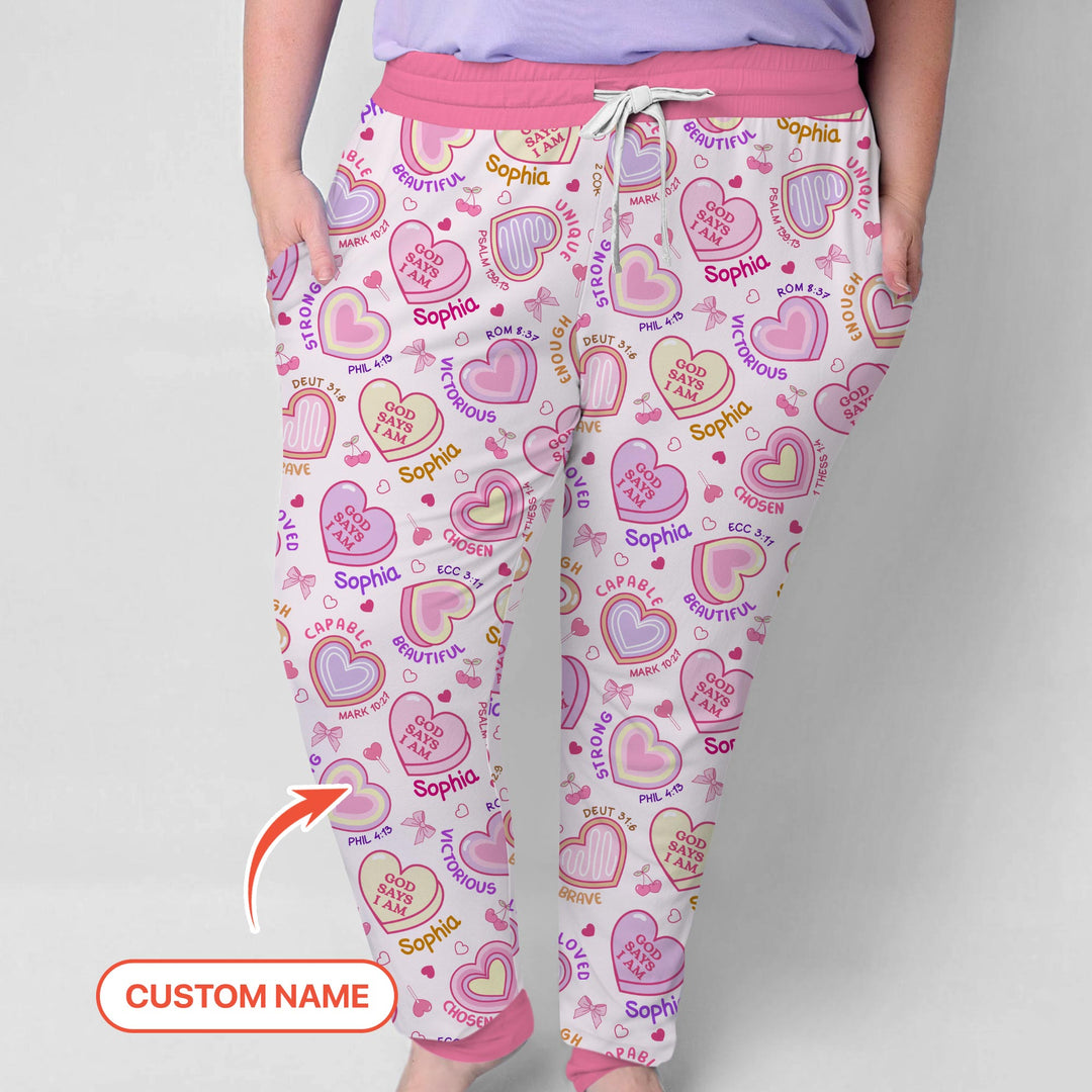 God Says I Am Sweet Heart Matching Mommy & Baby Women Pajama Set