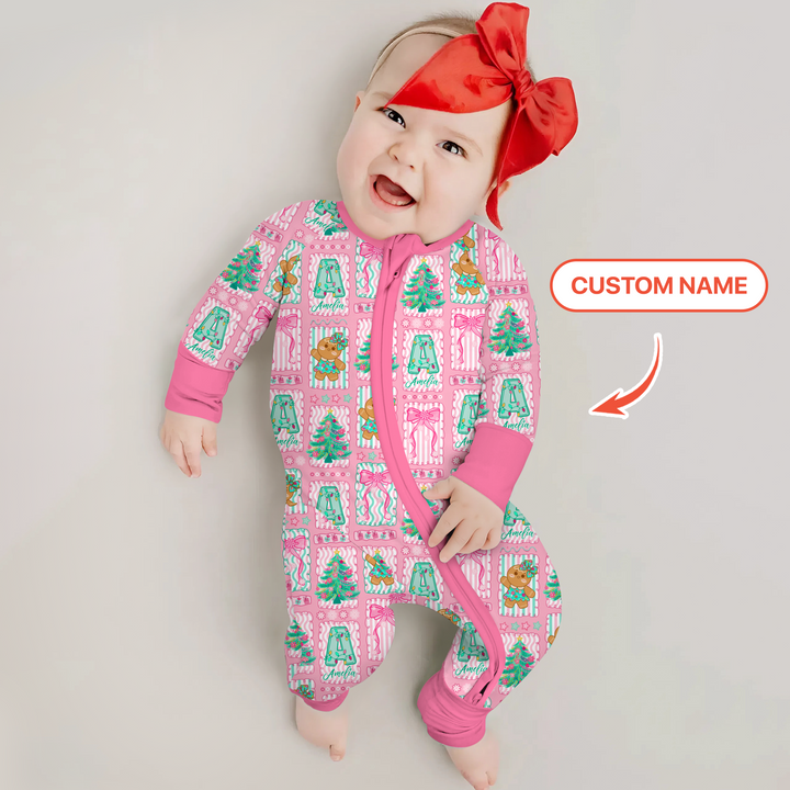 Custom Name "Merry Pink Christmas" Convertible Zippy