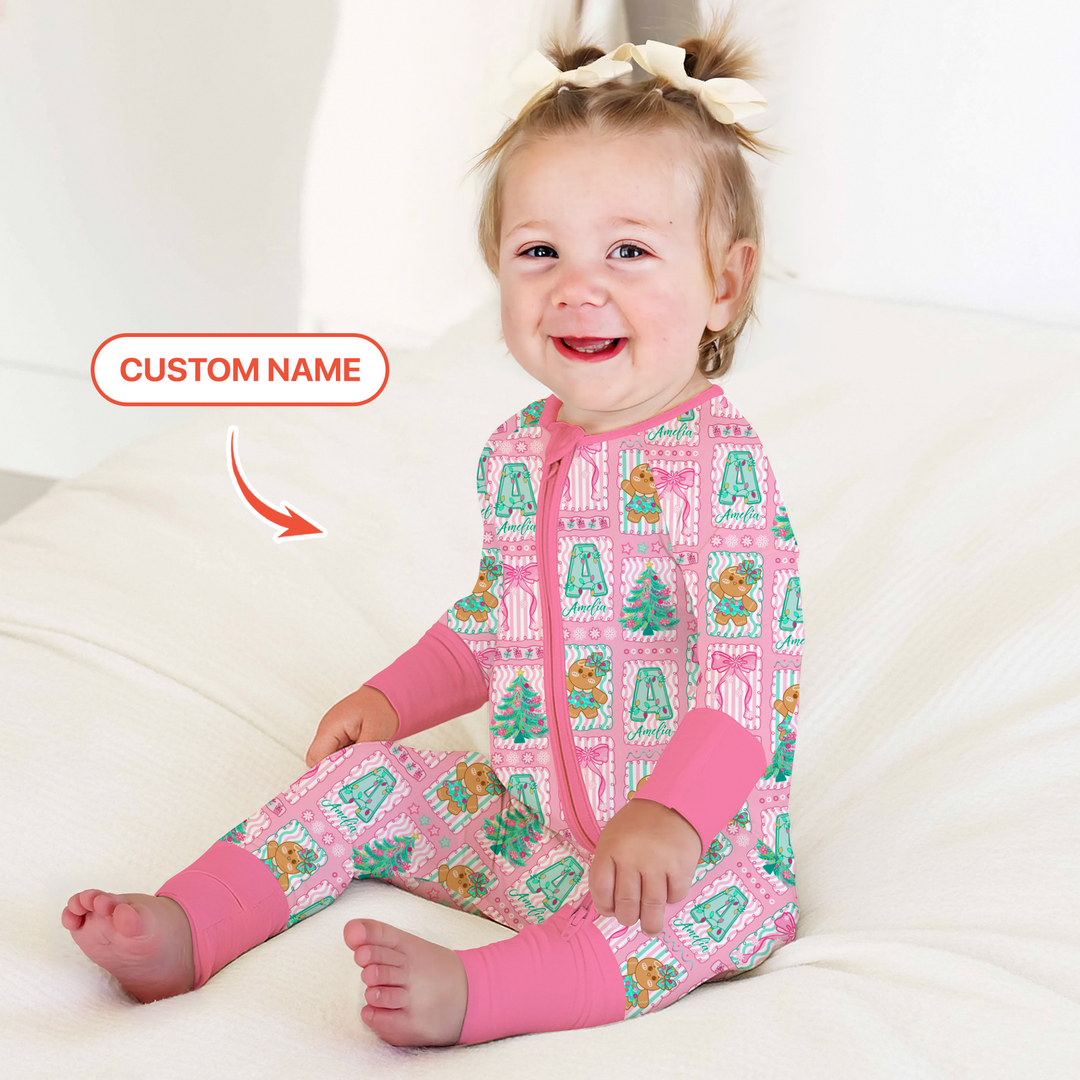 Custom Name "Merry Pink Christmas" Convertible Zippy