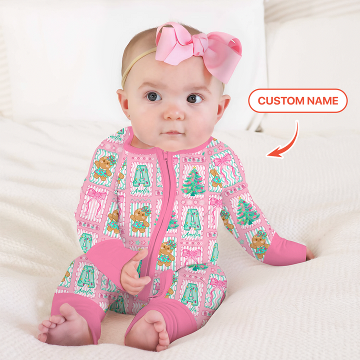 Custom Name "Merry Pink Christmas" Convertible Zippy