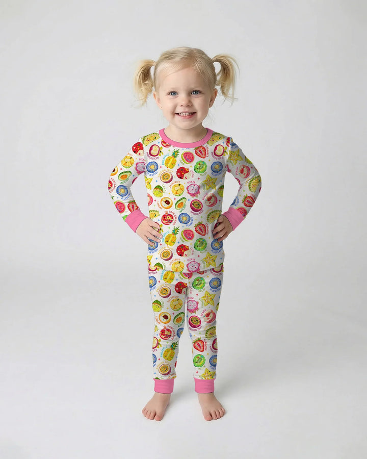 Conjunto de pijama de dos piezas de manga larga de bambú Juicy World