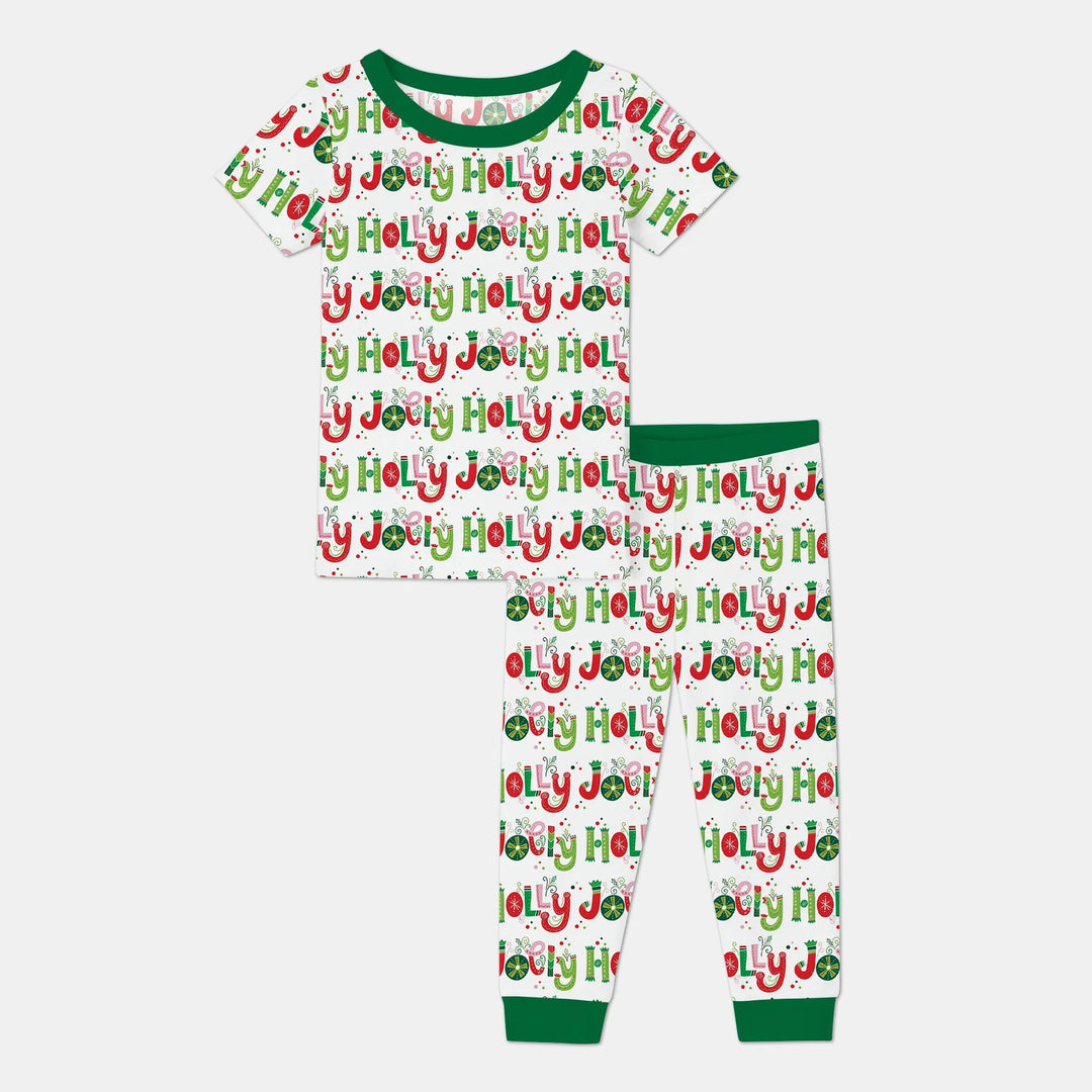 Holly Jolly Two Piece Short Sleeve Pajama Set