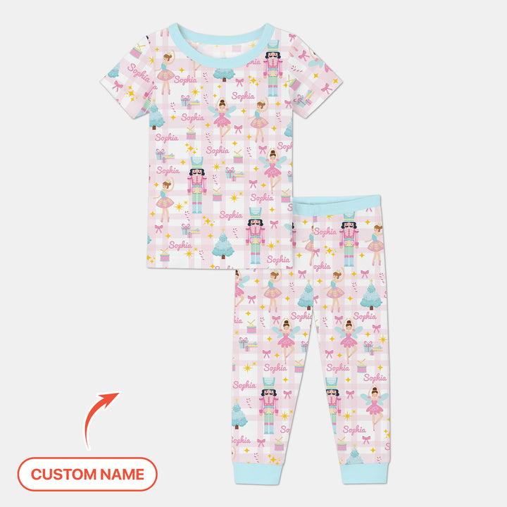 Zweiteiliges, kurzärmliges Pyjama-Set mit Marienkäfern