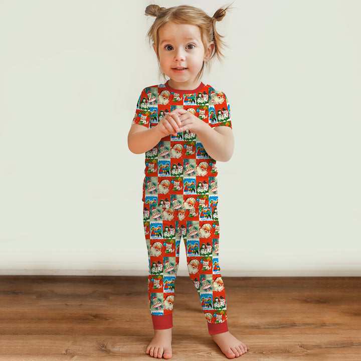 Vintage Holiday Joy Two Piece Short Sleeve Pajama Set