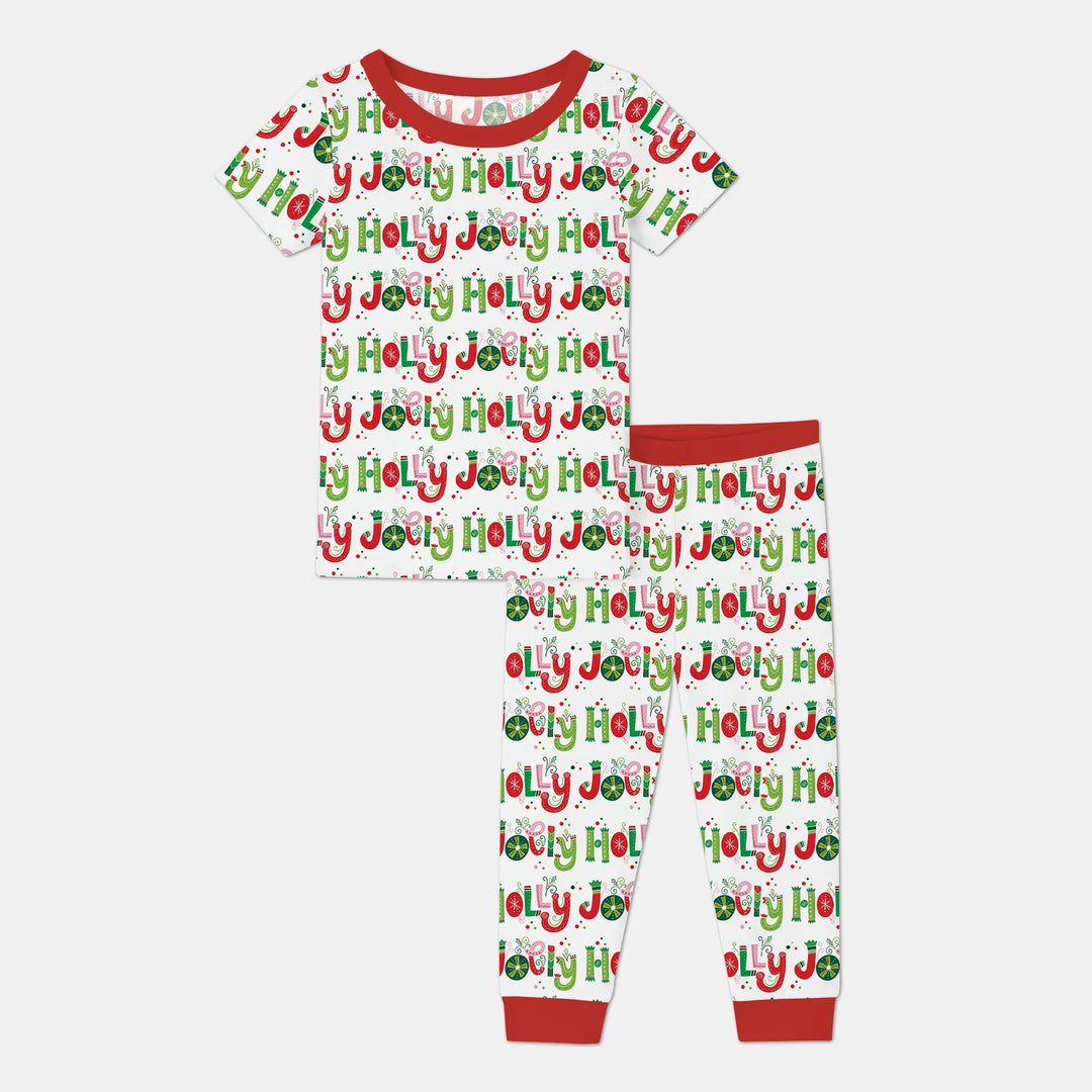 Holly Jolly Two Piece Short Sleeve Pajama Set
