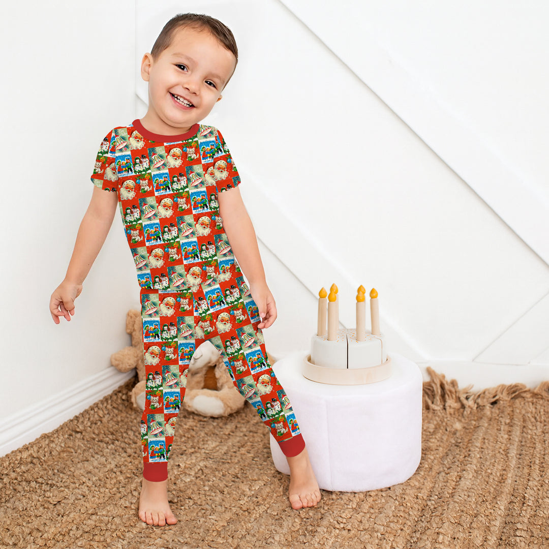 Vintage Holiday Joy Two Piece Short Sleeve Pajama Set
