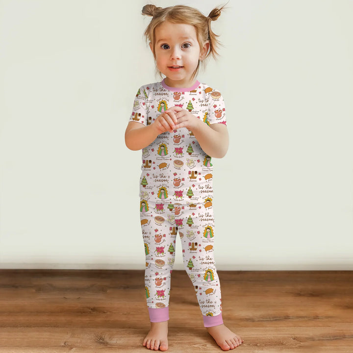 Zweiteiliges, kurzärmliges Pyjama-Set mit Marienkäfern