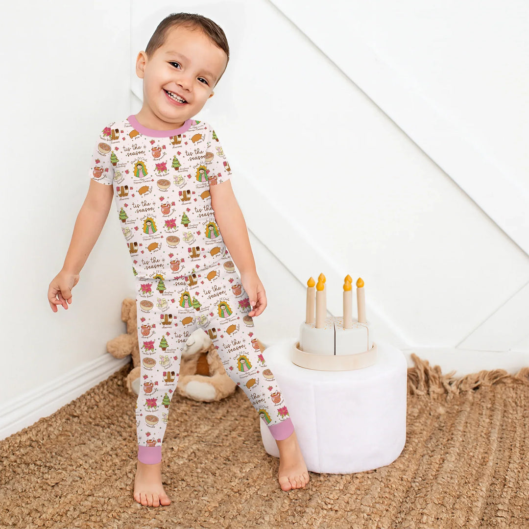 Zweiteiliges, kurzärmliges Pyjama-Set mit Marienkäfern