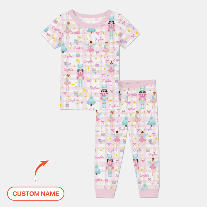 Zweiteiliges, kurzärmliges Pyjama-Set mit Marienkäfern