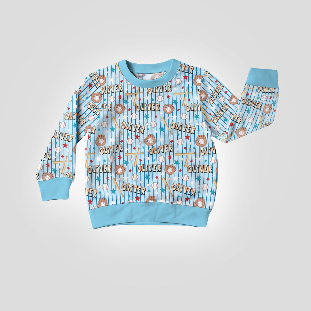 Custom name Little Baller Crewneck Sweatshirt