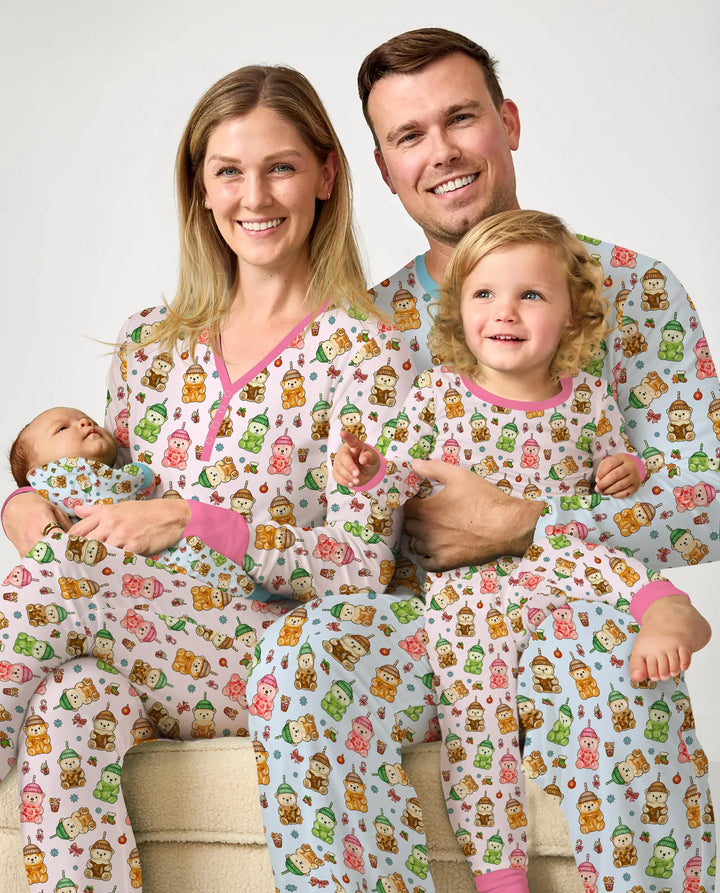 Holiday Bear Cup Custom Women Pajama Set