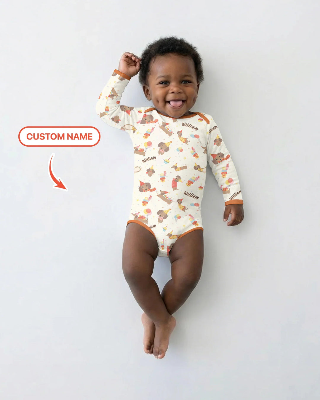 Gerippte Babykleidung mit individuellem Foto - Weich &amp; Skizzenhaft