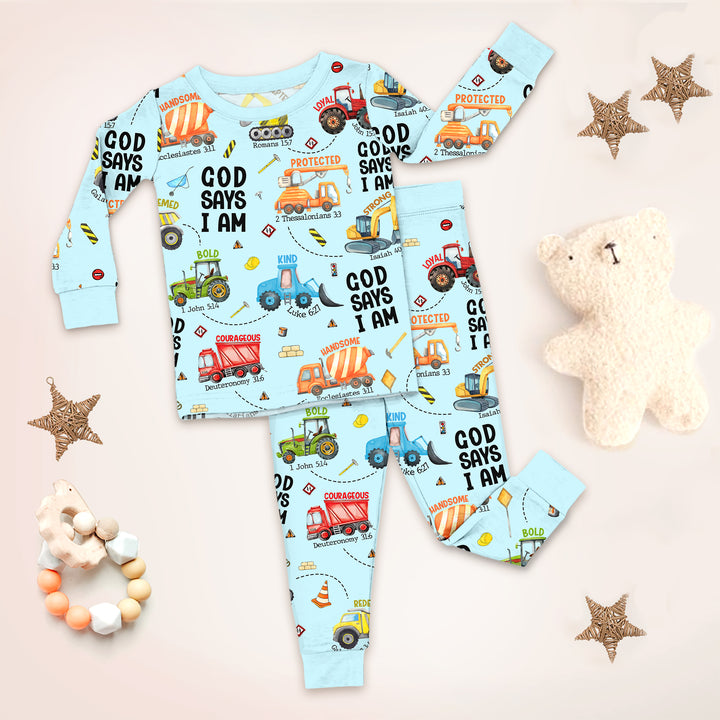 God Says I Am Boy Two Piece Long Sleeve Pajama Set