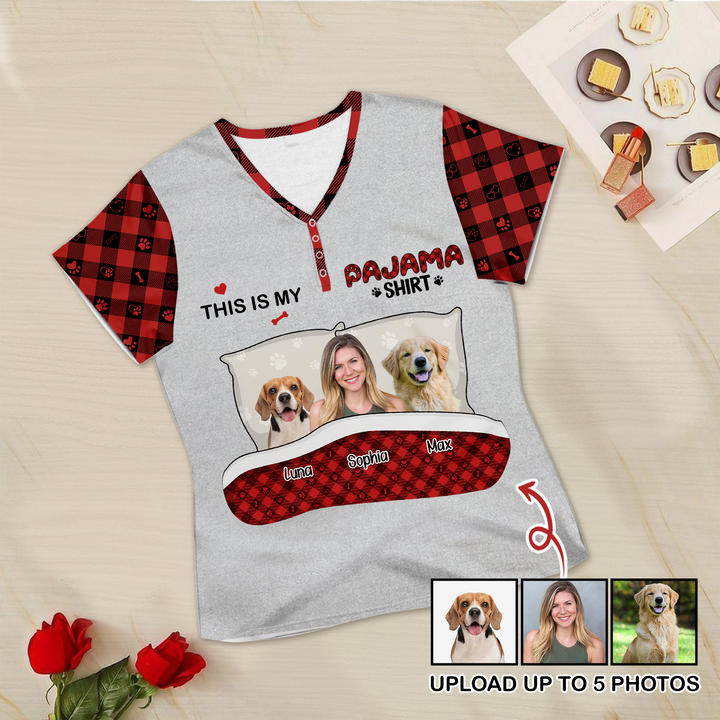 Custom Photo "This is My Pajama Shirt" for Women – Cool and Cozy