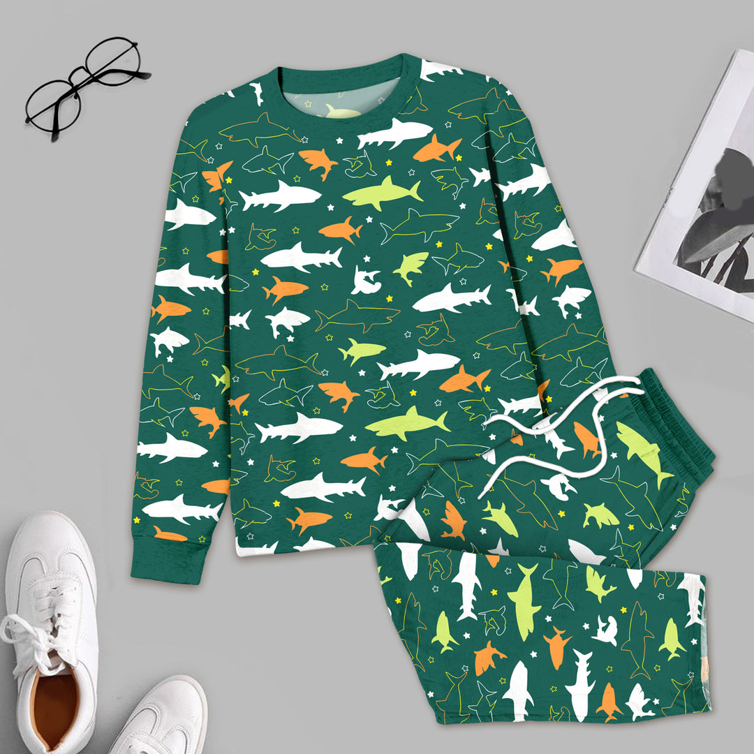 Bamboo Dark Green Sharks Outfit for Men – Cool and Relaxed