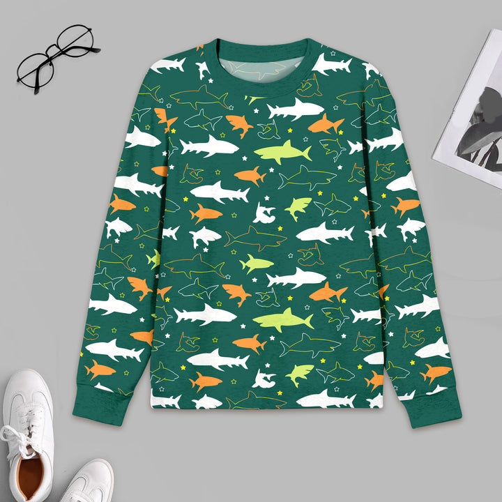 Bamboo Dark Green Sharks Outfit for Men – Cool and Relaxed