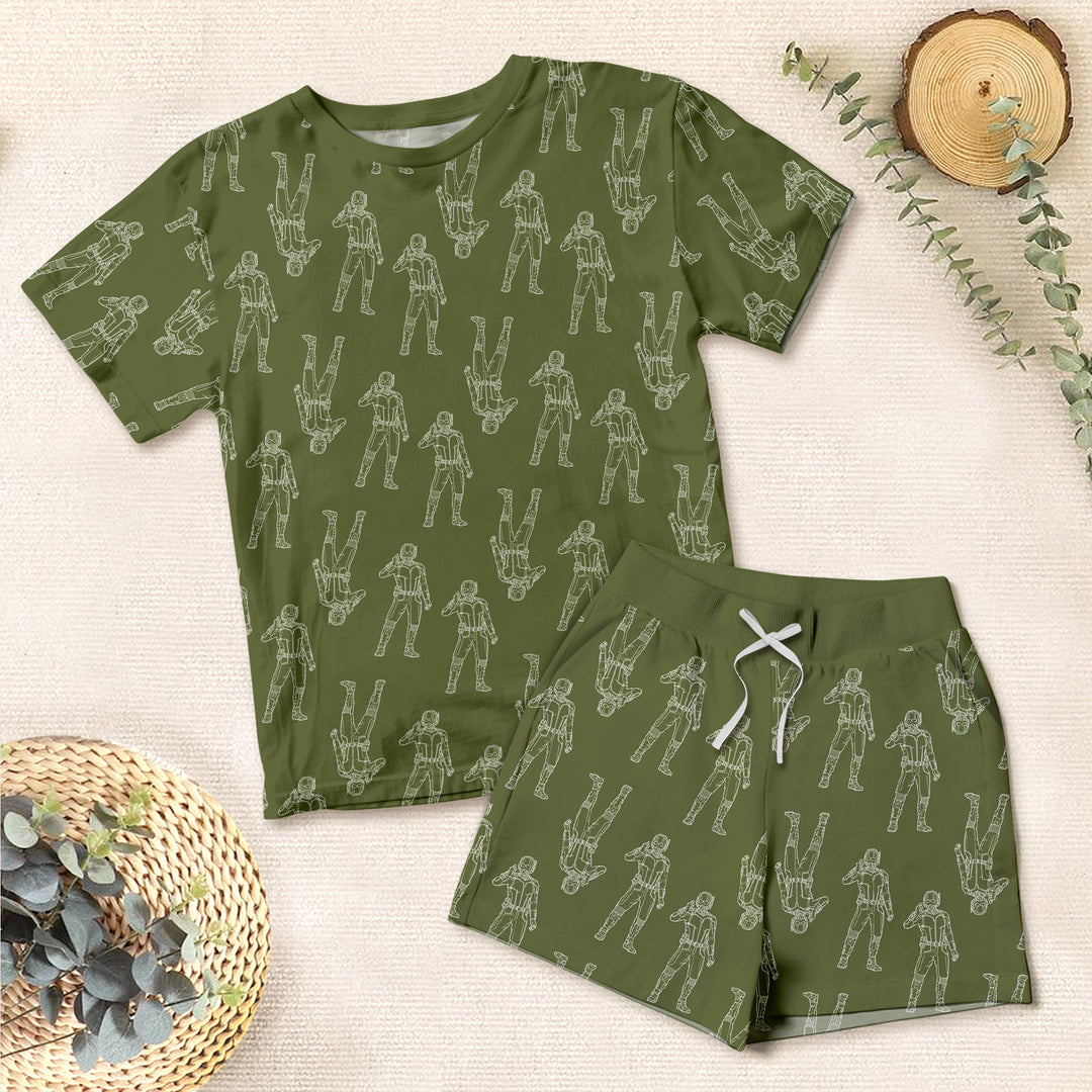 Green Robot Bamboo Outfit for Kids – Fun and Energetic