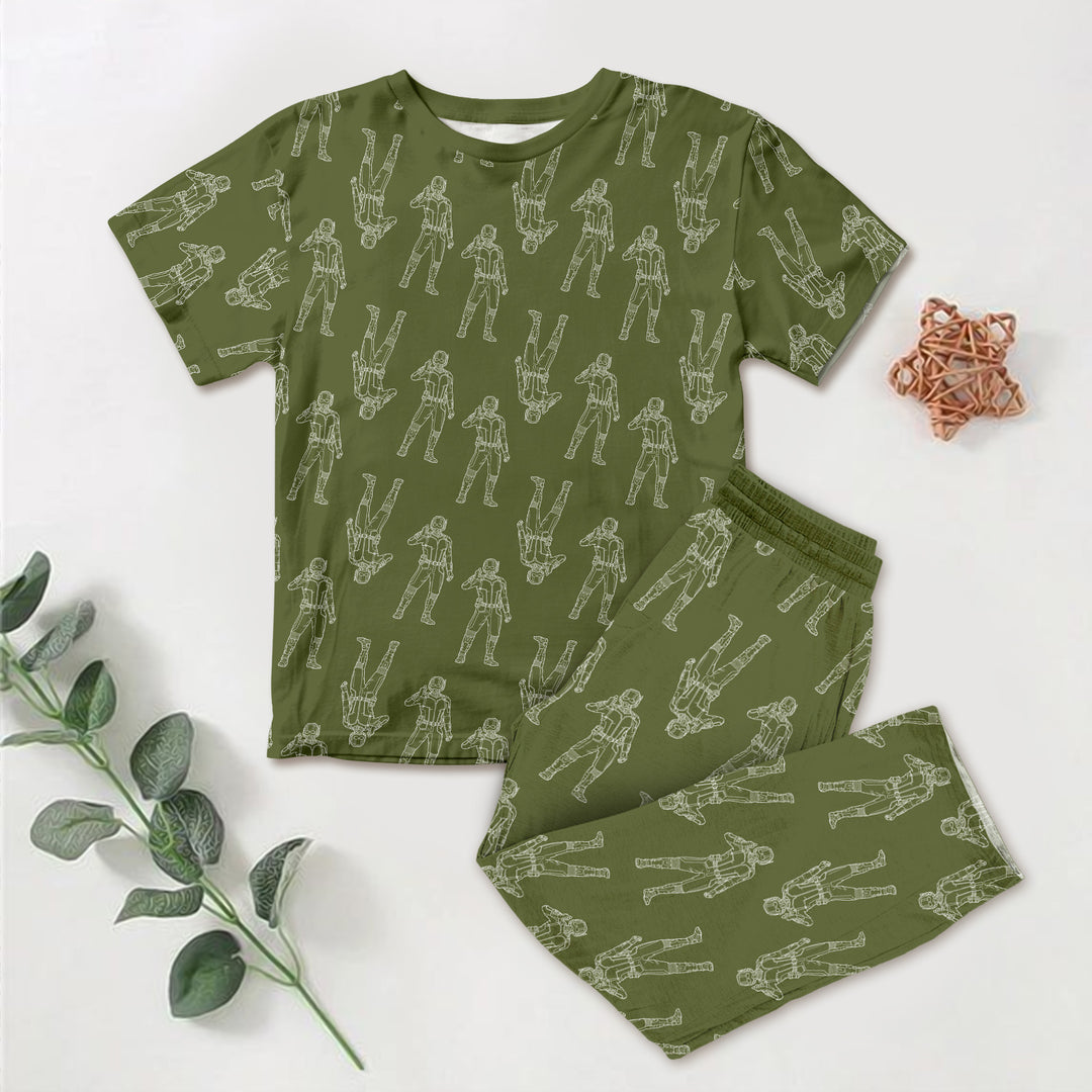 Green Robot Bamboo Outfit for Kids – Fun and Energetic