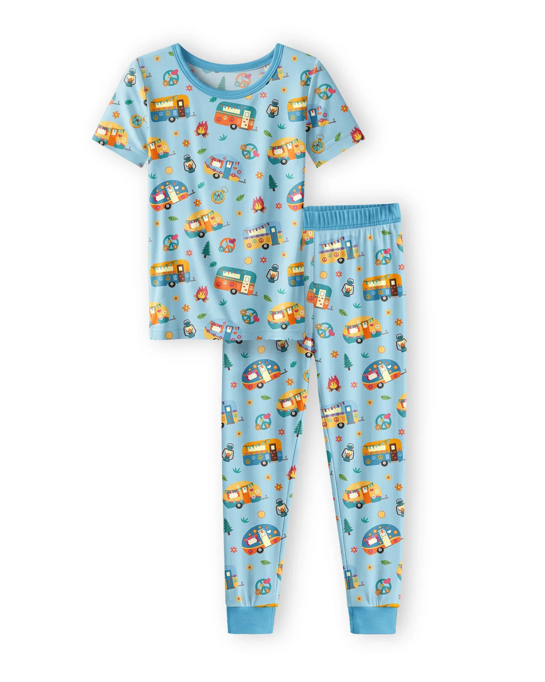 Happy Little Camper Bamboo Two Piece Short Sleeve Pajama Set